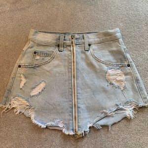 LF CARMAR HIGH RISE DENIM SKIRT